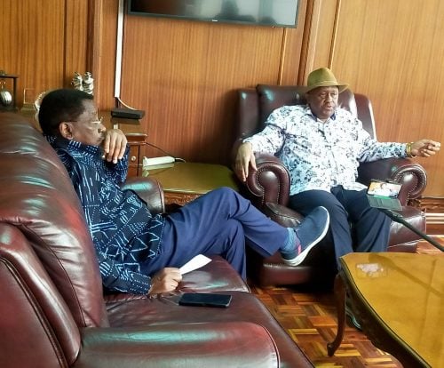 Tony Gachoka during his meeting with James Orengo. PHOTO/@TonyGachok15769/X