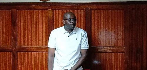 Jackson Kihara Gachucha appears before Milimani High Court Judge Alexander Muteti on Thursday, May 21, 2026.PHOTO/Zipporah Ngwatu