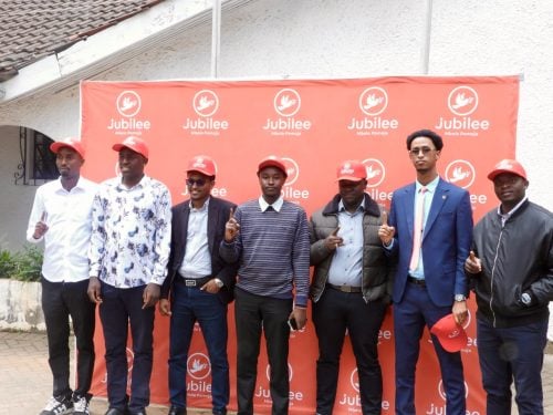 Youth delegation at Jubilee Party headquarters. PHOTO/Jubilee Party