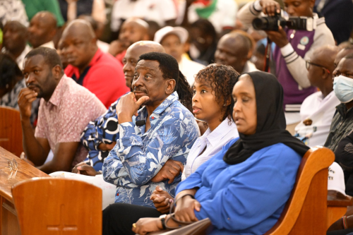 Siaya governor James Orengo, during a church service in Thika on Sunday, June 14, 2026. PHOTO/@orengo_james/X