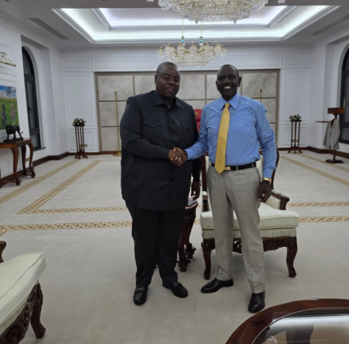 Zimbabwean businessman and entrepreneur Wicknell Chivayo poses for a photo with President William Ruto at State House, Nairobi, in April 2026. PHOTO/@sir_wicknell/Instagram