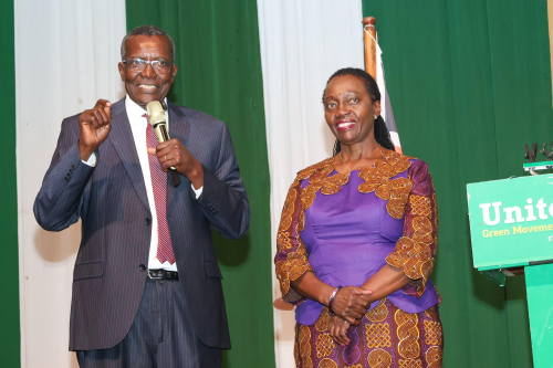 Former Chief Justice David Maraga with the People's Liberation Party presidential aspirant Martha Karua on June 16, 2026. PHOTO/@dkmaraga