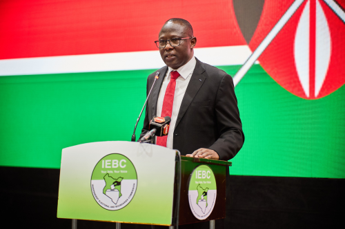 IEBC Chairperson Erastus Ethekon speaking during the launch of the IEBC Strategic Plan 2024-2029 and the Election Operations Plan (EOP) 2025-2027 on June 24, 2026. PHOTO/@IEBCKenya/X