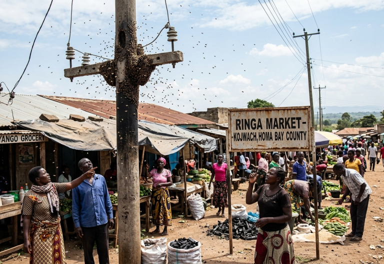 Traders in Homa Bay’s Ringa market decry bee menace after reported fatal attacks