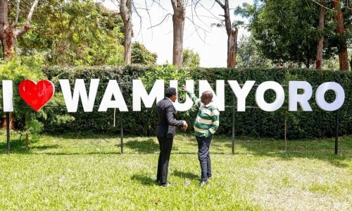 Mumias East MP Peter Salasya while having a sitdown with former deputy president Rigathi Gachagua at his Wamunyoro home on Tuesday, July 7, 2026. PHOTO//https://www.facebook.com/DPGachagua