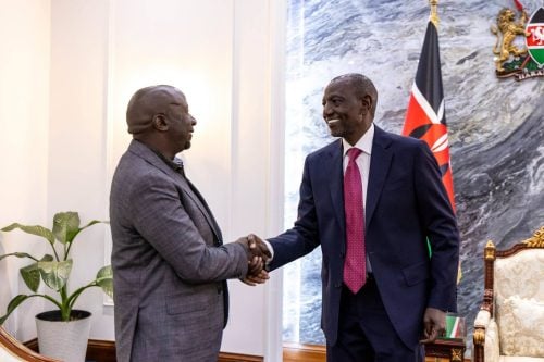 Samuel Muchina Nyagah, who was the candidate for the UDA Party, meets President William Ruto at State House, Nairobi, Kenya after a thunderous loss to Kamau Ngotho of DCP. PHOTO/https://web.facebook.com/samuel.nyagah.1