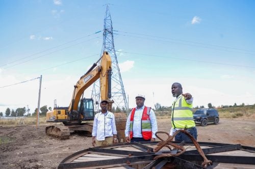 PS Alex Wachira during the inspection of the Mt Kenya power project. PHOTO/https://www.facebook.com/WaTotal
