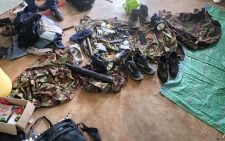 Detectives recover military gear after raiding gang hideout in Eldoret