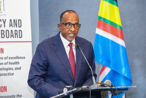 Cabinet Secretary for Health Aden Duale speaking during the inauguration of the Interministerial Steering Committee (ISC) to oversee the implementation of Kenya’s National Action Plan on Substandard and Falsified Medical Products on July 1, 2026. PHOTO/@ppbkenya/X