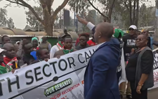 Medical unions gather at Green Park Terminus ahead of planned march
