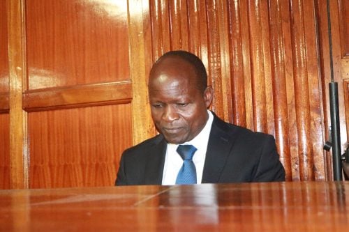 Former Migori Governor Okoth Obado appears before Justice Cecilia Githua on Thursday, July 23, 2026.PHOTO/Zipporah Ngwatu