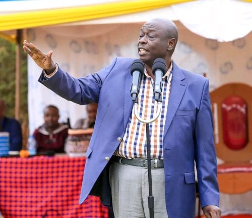 Former Deputy President Rigathi Gachagua speaking during a church service in Meru county on Sunday July 26, 2026. PHOTO/@rigathi/X