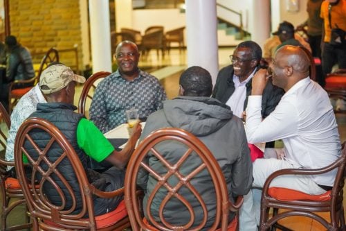 **Former Chief Justice David Maraga holds indoor talks with Vihiga Senator Godfrey Osotsi and Murang'a Governor Irungu Kang'ata ahead of the Kisii Linda Mwananchi rally. PHOTO//@dkmaraga/X