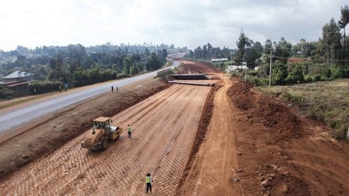 Ongoing construction works on the Gilgil–Nakuru–Mau Summit highway project. PHOTO/@ray_omollo/X