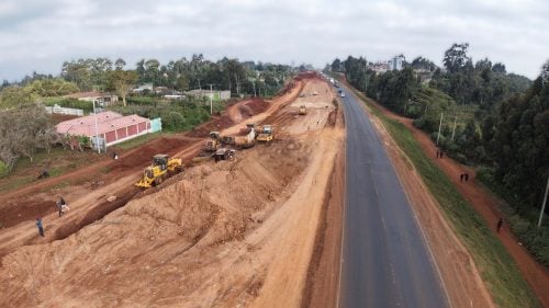 **Ongoing construction works on the Gilgil–Nakuru–Mau Summit highway project. PHOTO/@ray_omollo/X**
