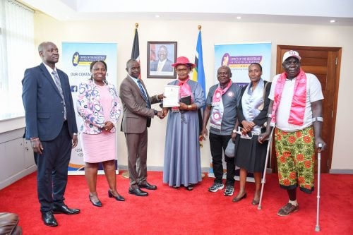 Lorionokou hands over provisional registration certificates to officials of newly registered political parties in Nairobi. PHOTO/@ORPPKenya/X