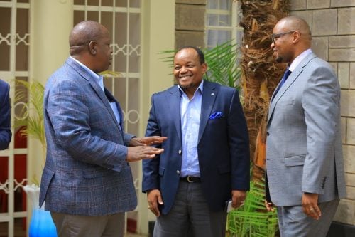 Fred Matiang'i meets with Nyeri County Jubilee Party Leaders in a bid to strengthen the political party ahead of 2027 poll. PHOTO/@RealMatiangi/X