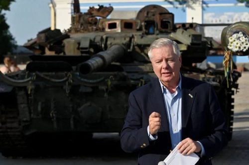 The late US Senator Lindsey Graham during a past event. PHOTO/@sentdefender/X