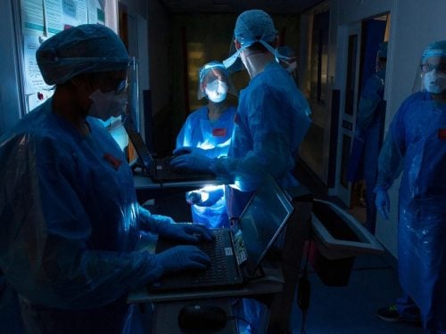 Healthcare workers wearing PPE during the Covid-19 pandemic. PHOTO/@NewsTongueX/X