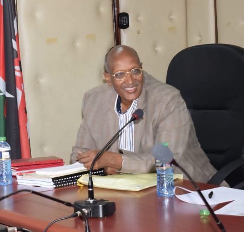Late former IEBC commissioner Mohamed Abdullahi Sharawe. PHOTO/Screengrab by PD Digital/@HonAdanKeynan/X
