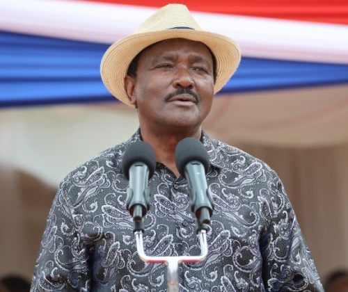 Kalonzo Musyoka during the funeral service in Mumoni, Mwingi North, Kitui County. PHOTO/https://www.facebook.com/Kalonzo Musyoka