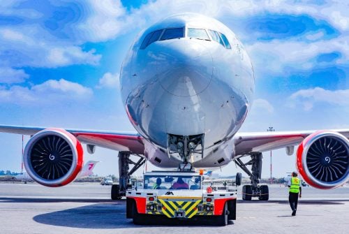 Kenya Airways Boeing 777-300ER taxiing at JKIA on Wednesday, July 15, 2026. PHOTO/@KenyaAirways/X