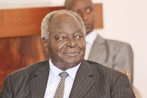 The late Mwai Kibaki during a past event. PHOTO/@MithikaLinturii/X