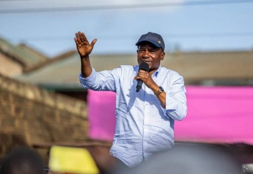 Kithure Kindiki during a rally at Kariene market in Meru County. PHOTO/https://www.facebook.com/Kithure Kindiki