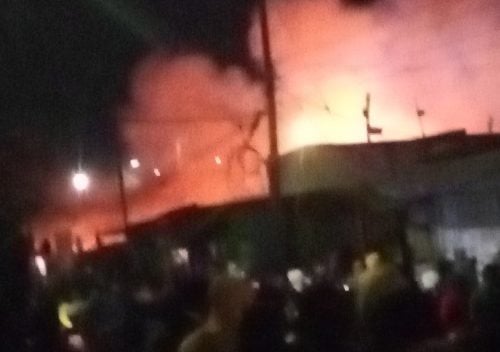 The Lang'ata Southlands area fire. PHOTO/https://www.facebook.com/profile.php?id=61582380285256