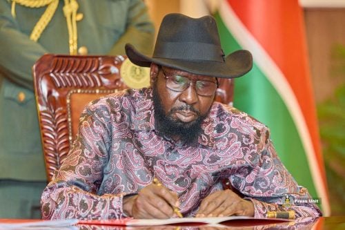Salva Kiir during a past event. PHOTOhttpswww.facebook.comphotoOffice of the President - Republic of South Sudan﻿