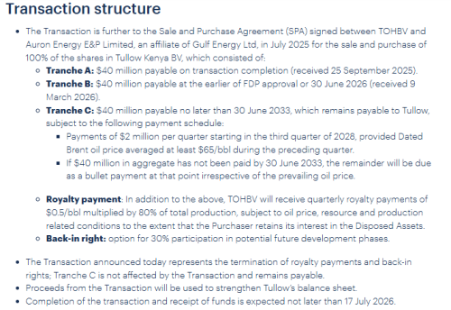 Statement on the sale of Tullow Kenya BV. PHOTO/Screengrab by PD Digital