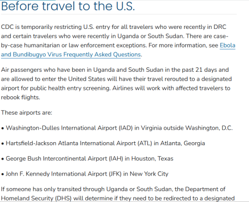 Statement on the travel restrictions for people arriving from Uganda and the DRC. PHOTO/Screengrab by PD Digital/X