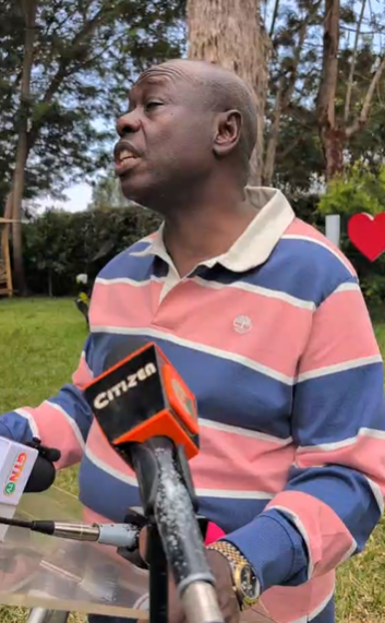 DCP Leader Rigathi Gachagua speaks from Wamunyoro home in Nyeri about status of Ol Kalou by-election. PHOTO/Screengrab by People Daily Digital from Facebook by @DPGachagua