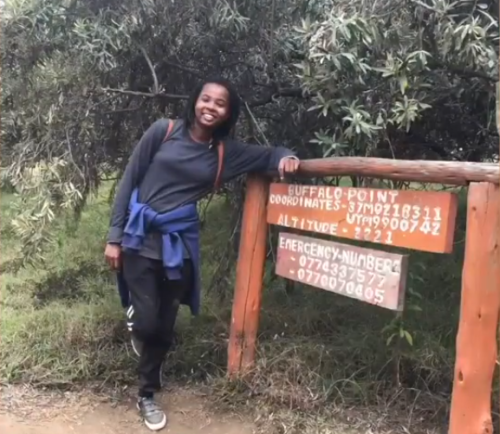Margaret Wambui, the 21-year-old whose family is demanding answers following her death after a fall from a building in Nairobi's Upper Hill area. PHOTO/Screengrab by PD Digital