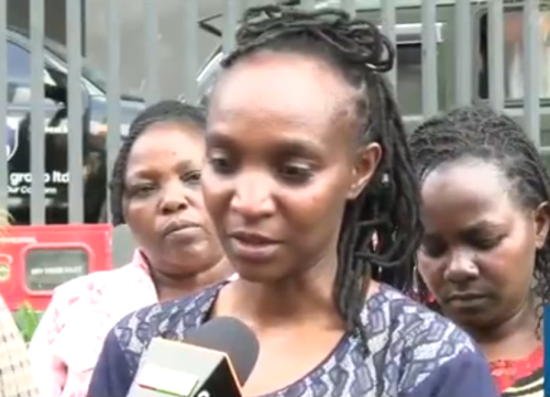 Wangari Gathogo, mother of the late Margaret Wambui, speaks as she calls for a thorough investigation into the circumstances surrounding her daughter's death. PHOTO/Screengrab by PD Digital