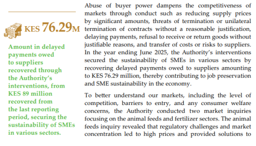 Statement on the rise in consumer complaints handled by the Competition Authority of Kenya (CAK). PHOTO/Screengrab by PD Digital