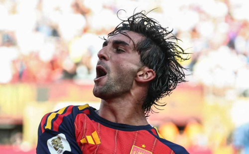 Spain's Ferran Torres celebrates his goal against Argentina in the World Cup Final