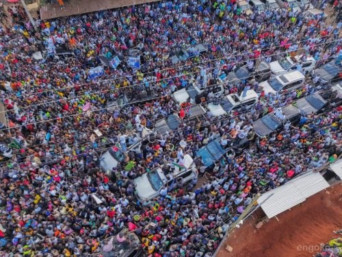 An aerial view of linda mwananchi rally. PHOTO/https://web.facebook.com/profile.php?id=100069210766777