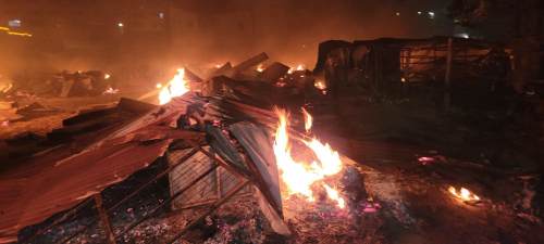 Fire at Machakos Mitumba Market. PHOTOhttps://web.facebook.com/photoDannyp Mboka