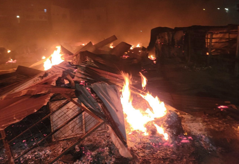 Night fire guts Machakos Mitumba Market as traders count heavy losses