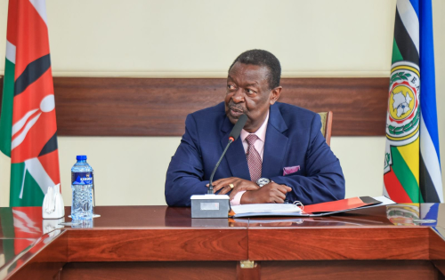 Musalia Mudavadi speaking after chairing the Third Joint Steering Committee (JSC) meeting on the implementation of the National Government–Nairobi City County Government Cooperation Agreement. PHOTO@MusaliaMudavadi/X