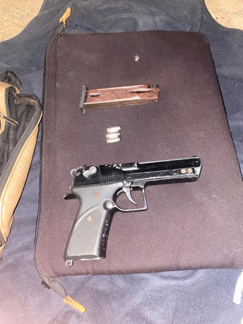 Retay Falcon pistol with a magazine loaded with three rounds of 9mm ammunition recovered by the DCI officecrs. PHOTO/@DCI_Kenya/X