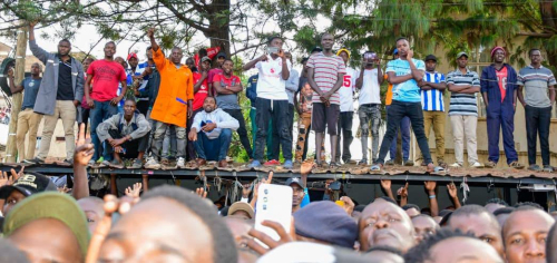 Supporters during the Linda Mwananchi Kisii rally. PHOTO/https://www.facebook.com/EdwinWSifuna