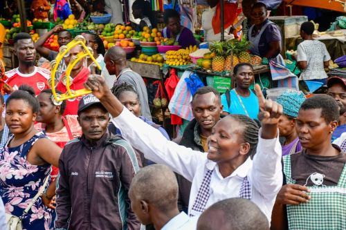 Supporters during the Linda Mwananchi Kisii rally. PHOTO/https://www.facebook.com/EdwinWSifuna
