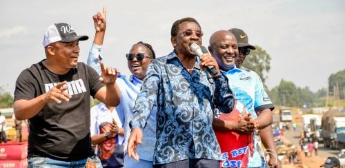 Siaya Governor James Orengo speaks during a past Linda Mwananchi rally. PHOTO/https://web.facebook.com/EdwinWSifuna