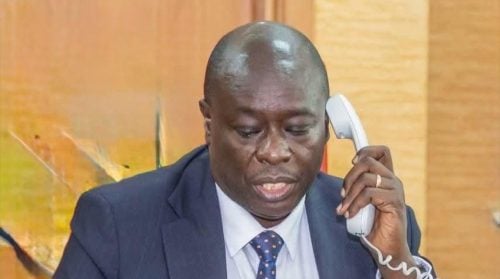 DCP Leader Rigathi Gachagua during a past phone call. PHOTO/https://web.facebook.com/DPGachagua